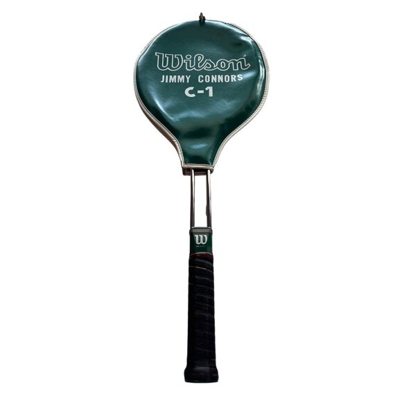 Vintage Wilson Jimmy Connors C-1 Tennis Racket With Original Cover - Collectible - Picture 3 of 8
